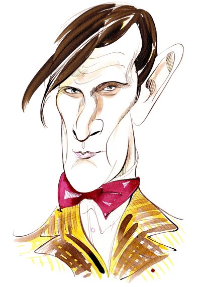Matt Smith as Doctor Who in BBC television series of same name by Neale Osborne